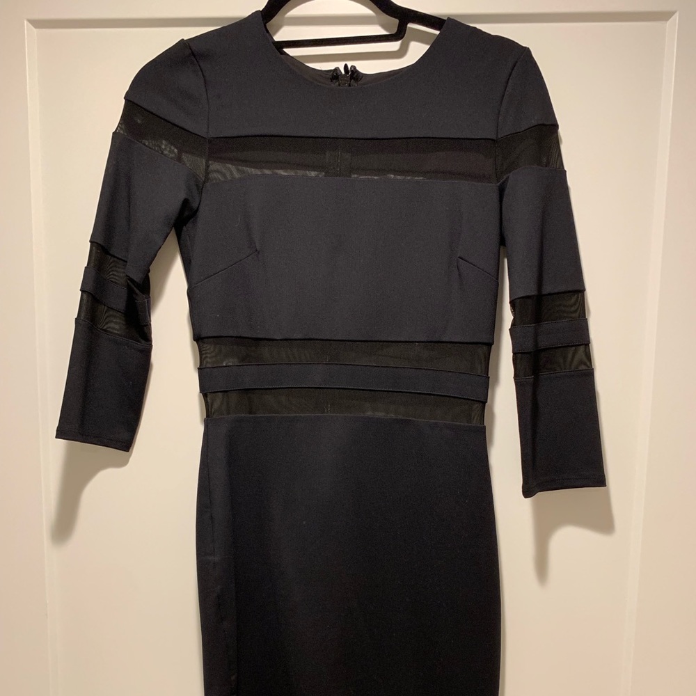 Bebe Mesh Bandage Dress